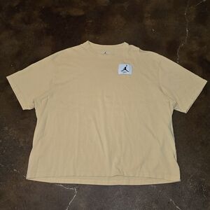Air Jordan Flight Essentials Oversized Tee Celestial Gold Jumpman Patch XXL